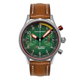 Bauhaus 2576-4 Herrenuhr Aviation Eurofighter Chronograph Braun/Grün