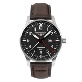 Bauhaus 2744-2 Men's Wristwatch Aviation GMT Tornado Brown/Black