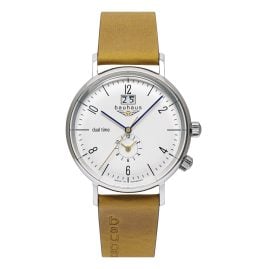 Bauhaus 2144-1 Men´s Watch Quartz Pure Dual Time Cognac Tone