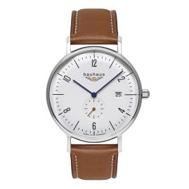 Bauhaus 2134-1 Herrenuhr Pure Quarz Kleine Sekunde Braun