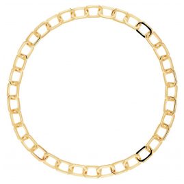 P D Paola CO01-381-U Women's Necklace Large Signature Chain Gold Tone
