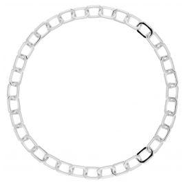 P D Paola CO02-381-U Women's Necklace Large Signature Chain Silver Tone