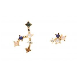 P D Paola AR01-405-U Women's Earrings Star Sign Taurus Gold Plated Silver