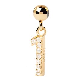 P D Paola CH01-009-U Charm-Anhänger Ziffer 1 vergoldet
