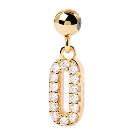 P D Paola CH01-010-U Charm Pendant Numeral 0 gold plated