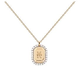 PDPaola CO01-567-U Damen-Halskette Sternzeichen Fische Silber vergoldet