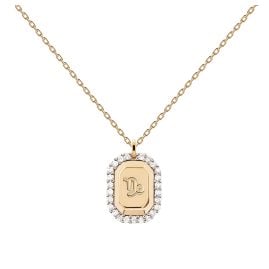 PDPaola CO01-577-U Damen-Halskette Sternzeichen Steinbock Silber vergoldet