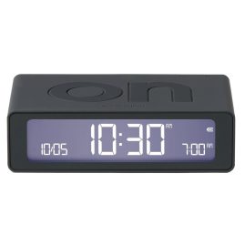 Lexon LR158G3 Digital Alarm Clock Flip Mini Dark Grey