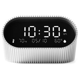 Lexon LR155RA3 Digitalwecker Ray Clock Alufarben