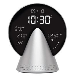 Lexon LR156GA3 Radiowecker Conic Clock Glacier Alu Silberfarben
