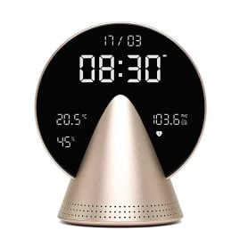 Lexon LR156GH3 Radio Alarm Clock Conic Clock Golden Honey