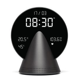 Lexon LR156PG3 Radio Alarm Clock Conic Clock Platinum Grey