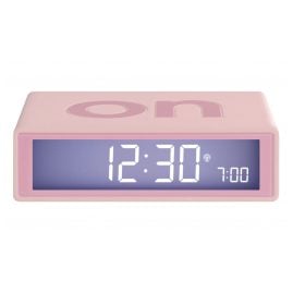 Lexon LR150P9 Radio-Controlled Alarm Clock Flip+ Rubber Pink
