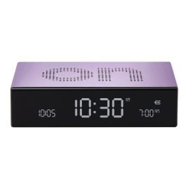 Lexon LR152LL Digital Alarm Clock Flip Premium Purple