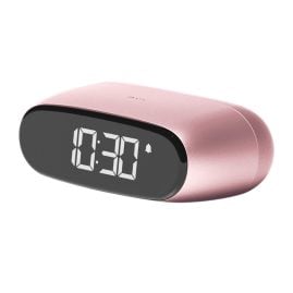 Lexon LR154LP Mini Travel Alarm Clock Minut Light Pink