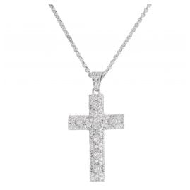 Amen CCZBB Damen-Halskette Kreuz Rosary 925 Silber