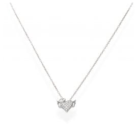 Amen CLHABB Ladies' Necklace Angel Heart 925 Silver Cubic Zirconia