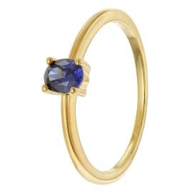 Acalee AC8814-06 Damenring 333 Gold (8k) Ovaler Zirkonia Dunkelblau