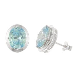 Acalee 70-1051-03 Damen-Ohrringe 925 Silber Zirkonia-Ohrstecker Swiss Blau