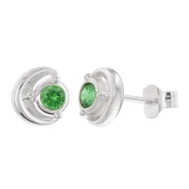 Acalee AC8888-11 Damen Ohrringe 925 Silber Ohrstecker Zirkonia Grün