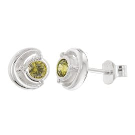 Acalee AC8888-19 Damen Ohrringe 925 Silber Ohrstecker Zirkonia Peridot-Grün