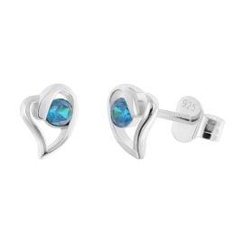 Acalee AC8866-05 Women's Stud Earrings 925 Silver Cubic Zirkonia Sapphire Blu