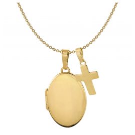 Acalee 30-3001 Necklace with Locket and Cross 333 Gold / 8 Carat
