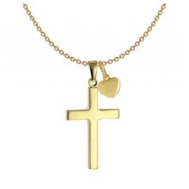 Acalee 20-1216-03 Women's Necklace with Cross and Heart Gold 333 / 8K