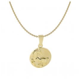 Acalee 50-1015 Horse Pendant Children's Necklace 333 / 8K Gold