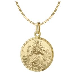 Acalee 50-1021 Necklace with St. Christopher Gold 333/8K Pendant Ø 16 mm