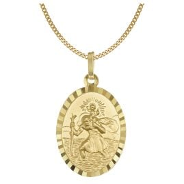 Acalee 50-1022 St. Christopher Pendant Necklace Gold 333/8K Jewellery Set