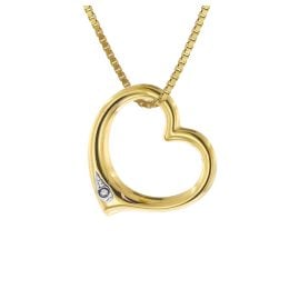 Acalee 50-1029 Damen-Halskette mit Diamant-Herz 333/8K Gold