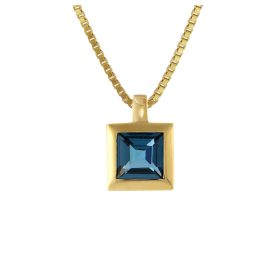 Acalee 80-1004-03 Gold Anhänger 333 / 8K Gelbgold Topas London Blau