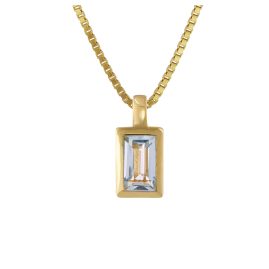 Acalee 80-1005-01 Necklace Pendant Gold 333 / 8K with Topaz Blue