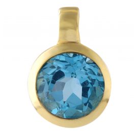 Acalee 80-1009-02 Gold Pendant 333 / 8K with Topaz Swiss Blue