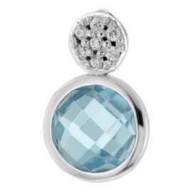 Acalee 80-1020 Ladies' Pendant White Gold 333 with Blue Topaz