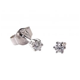 Acalee 70-1004-15 Diamond Stud Earrings 585/14 K White Gold 0.15 Carat