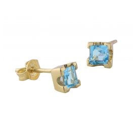 Acalee 70-1016-02 Stud Earrings Gold 333 / 8K Swiss Blue Topaz