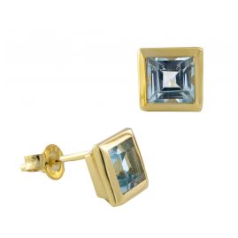 Acalee 70-1018-01 Damen-Ohrringe Ohrstecker Gold 333 / 8K mit Topas Blau