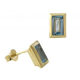 Acalee 70-1026-02 Ohrringe Gold 333 / 8K mit Topas Swiss Blau