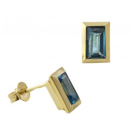 Acalee 70-1026-03 Earrings Gold 333 / 8K with London Blue Topaz