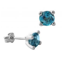 Acalee 70-1027-03 Ohrringe Weißgold 333 / 8K mit Topas London Blau
