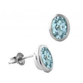 Acalee 70-1024-01 Earrings White Gold 333 / 8K with Topaz