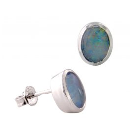 Acalee 70-1028-08 Earrings White Gold 333 / 8K with Opal