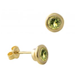 Acalee 70-1019-04 Women's Stud Earrings Gold 333 / 8K with Peridot