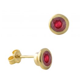 Acalee 70-1019-07 Ladies' Earrings Gold 333 / 8K with Ruby