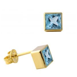 Acalee 70-1025-02 Ohrringe Gold 333 / 8K mit Topas Swiss Blau