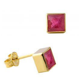 Acalee 70-1025-07 Women's Earrings Gold 333 / 8K with Ruby
