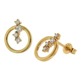Acalee 70-1045 Women's Ear Studs Gold 333 with Cubic Zirconia
