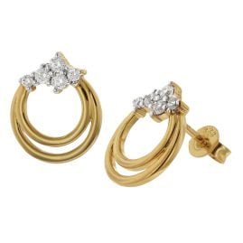 Acalee 70-1046 Ladies' Stud Earrings Gold 333 with Cubic Zirconia